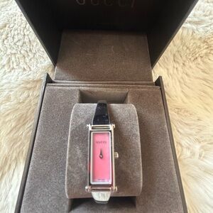 Gucci 1500L Horsebit Stainless Steel Mother-of-Pearl Bracelet Watch